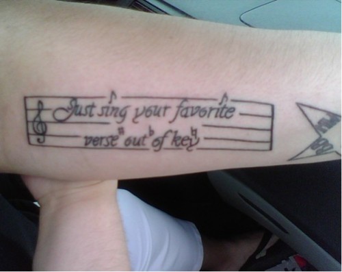 lyrical tattoos. A Story For Supper lyric by