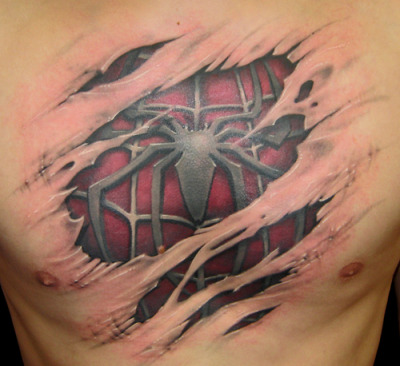 spiderman tattoos. A very cool spider man tattoo.