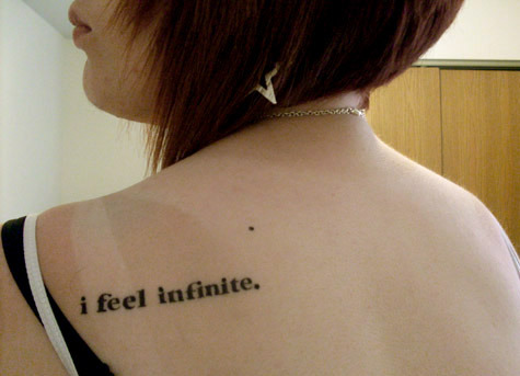 “i feel infinite” from the perks of being a wallflower by stephen chbosky.