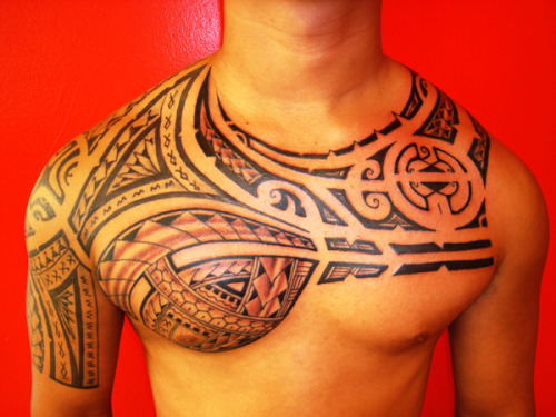 My Polynesian tribal tattoo Two 4 hr sessions Still need to go full sleeve