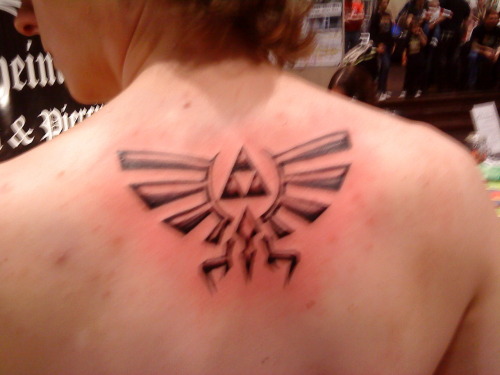 My nerdy Zelda tattoo: the Hylian Crest. Done by Roland of First Tattoo 