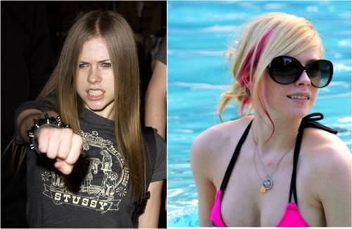 Avril Lavigne then 2002 and now You may remember her songs a while back