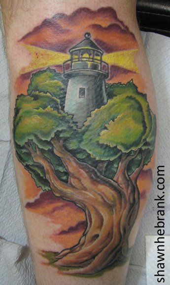 I did this lighthouse tattoo on a client who was open to getting something 