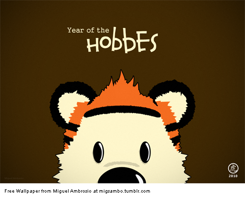 comic book wallpaper. Hobbes from the comic book