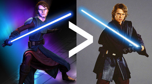 CGI Anakin Skywalker is