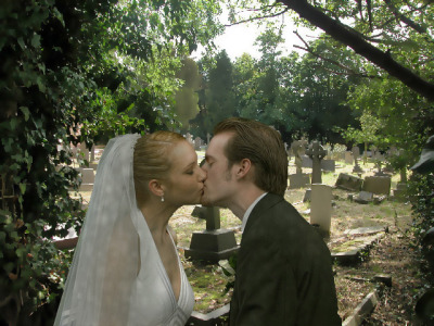 For my mashup I decided to put a wedding in a cemetery