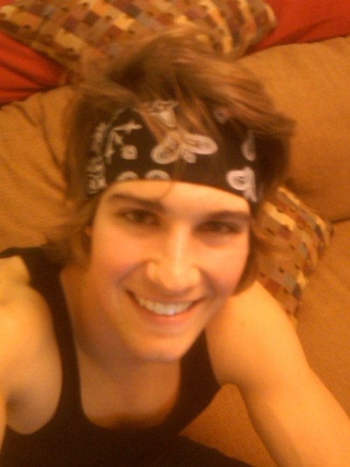 James Maslow Rockin a bandana chilling in his dressing room after a dance