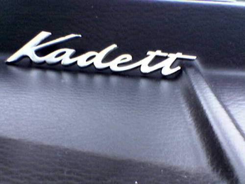 The sign from my old car Opel Kadett B inside my also old car Opel Kadett 