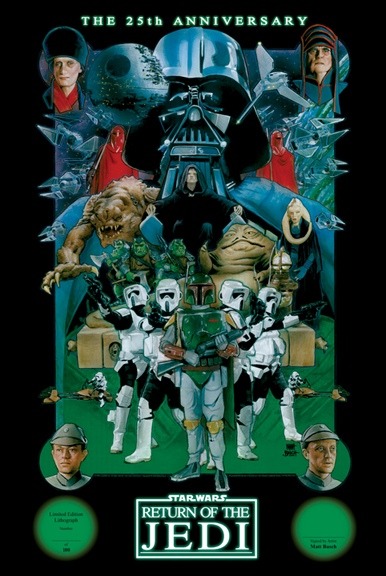 25th Anniversary Return of the Jedi Villains Poster It's the 25th