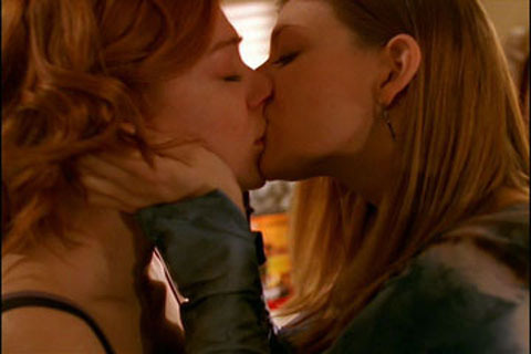 Willow and Tara
from Buffy the Vampire Slayer 
Season 5 Episode “The Body”
First on-screen lesbian kiss and first lesbian couple as main characters in a prime-time television series.