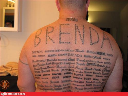 thedailywhat: Ugliest Tattoo of the Day: Who says romance is dead?