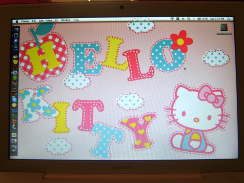 hello kitty backgrounds for macbook. hello-kitty: macbook wallpaper