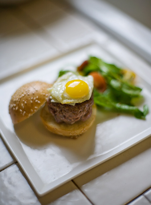 Tiny and perfect.&nbsp; Quail egg on slider at McCall&#8217;s Meat and Fish Co.&nbsp; (via eat drink &amp; be merry).