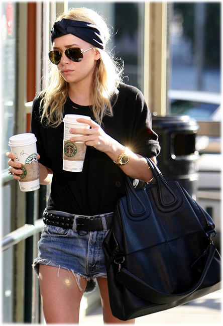 amandavanvels:  fuckyeahmarykateashley:  Givenchy Nightingale Bag, Gold Rolex, Two Venti Starbucks Coffee’s