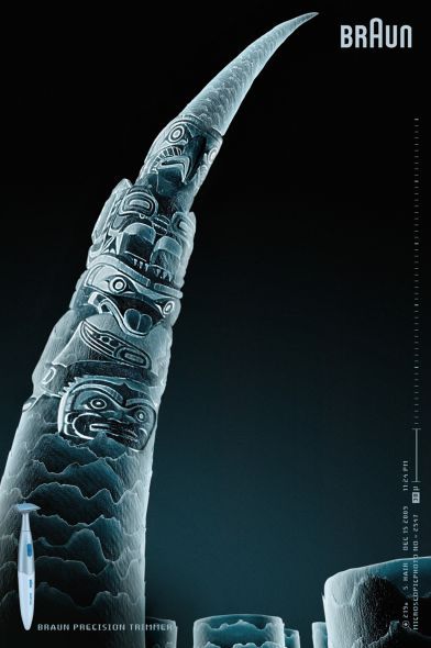 Braun Precision Trimmer: Totem | Ads of the World
