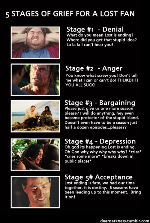 stages of grief. Stages of Grief for a Lost