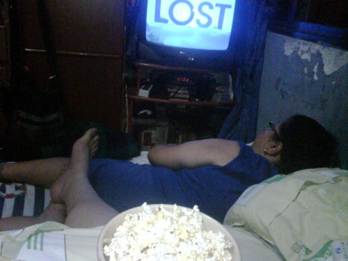 Now I’m laying with my mom watching the final episode of LOST being broadcast in Venezuela for the first time.