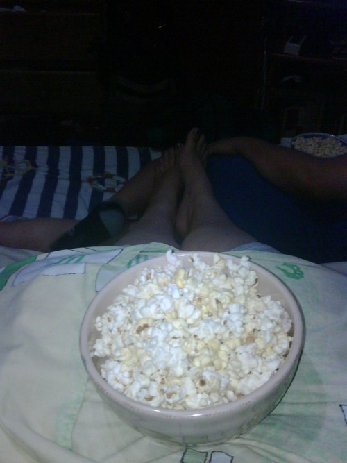 We’re eating pop corn while watching the las episode of LOST.