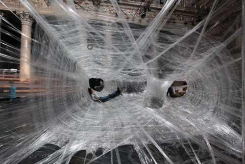 Designers Spin Spidey-Worthy Webs From Packing Tape | Fast Company