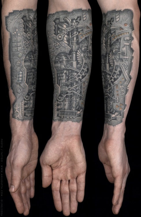 12 notes Tags: tattoo arm tattoo biomechanical tattoo wow