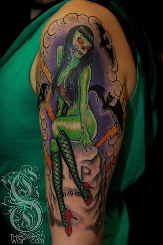 Posted July 4, 2010 at 8:33am in tattoo zombie pin up || home