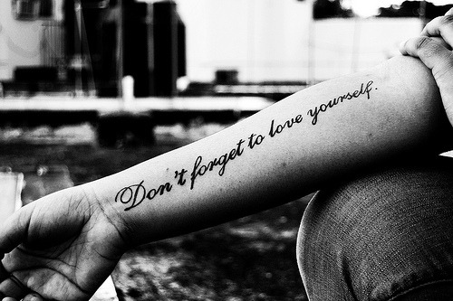 tagged as black and white tattoos sayings quotes text