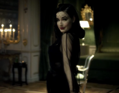 The Dita Von Teese perrier interactive film looks amazing and the foursquare