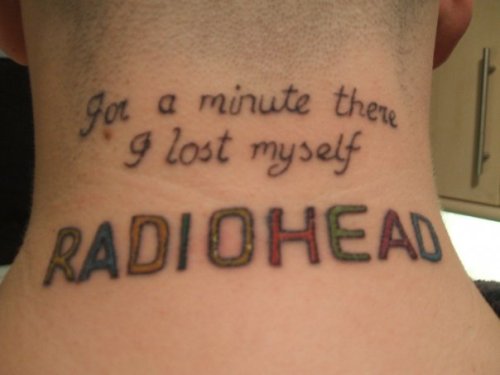 Radiohead tattoo