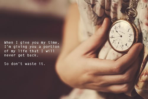 When I Give You My Time. Posted on August 11th at 3:45 AM