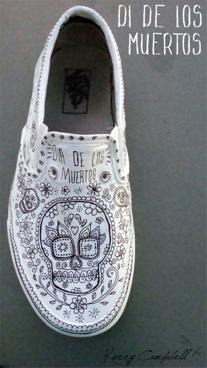 mexican day of dead art. Day of the Dead custom kicks I