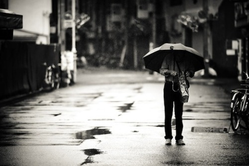 Black and White Rain Photography by Navid Baraty