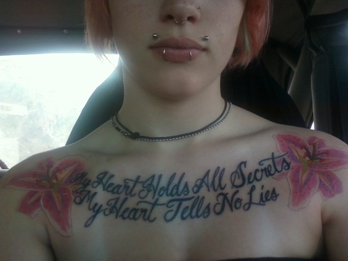 fuckyeahtattoos This is my first tattoo It reads My heart holds all