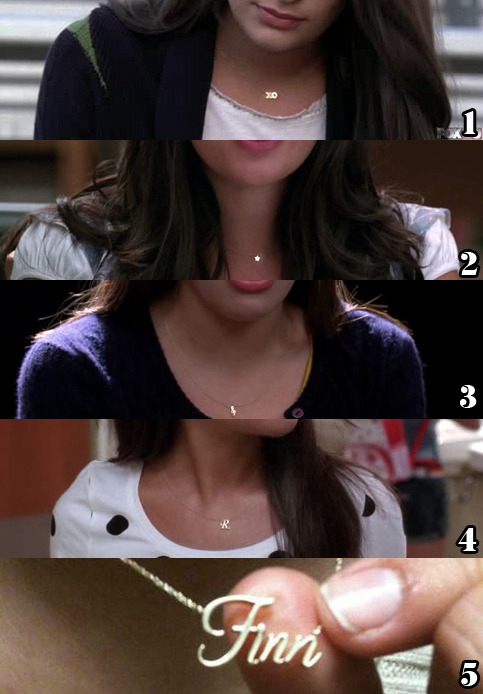 heartsadrummer:   nomesters:  totaleclipseofmygleeheart:  damnthosewords:  5 Recurring Rachel Berry Necklaces   XO (1x07 Throwdown - 1x08 Mash-Up)  Gold Star (1x10 Ballad - 1x16 Home)  Treble Clef (1x19 Dream On - 1x22 Journey)  R (2x01 Audition +) Finn  The Last One Is My Favorite ;) &amp;hearts;  Those are so cute.  The last one…. &lt;3  1, 2, and 5 are my favorites   Awww! Cute Rachel Berry necklaces are so cute. I love how they&#8217;re so tiny.