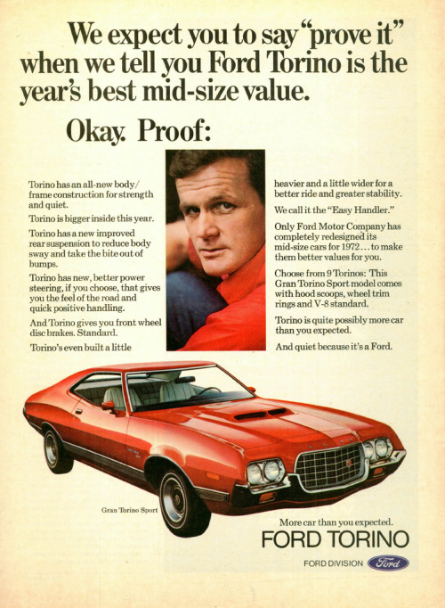 Classic Car Ads Ford Gran Torino 8220More car than you expected