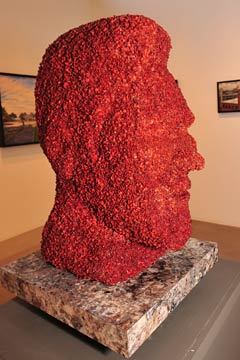 Bacon Kevin Bacon
J&D Foods, which sells all things bacon, recently commissioned  artist Mike Lahue to build a life-size bust of actor Kevin Bacon  entirely out of bacon. The masterpiece is being auctioned off on eBay  this week for charity.
