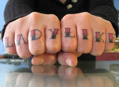 Got my knuckles tattooed today!!! I heart them so much!
