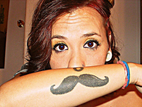 Mustache Tattoo D Source fuckyeahtattoos 