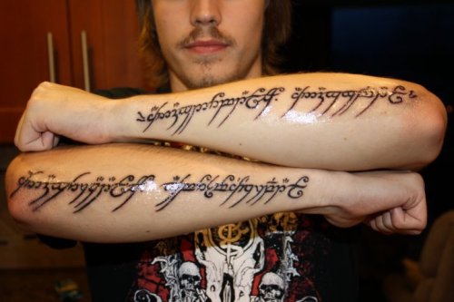 I wouldn't mind getting something in Elvish tattooed