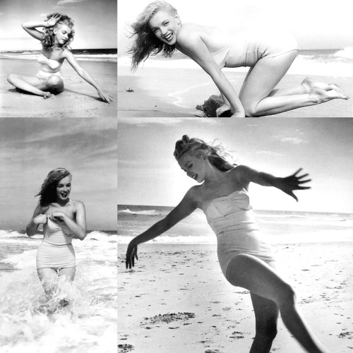 gothollywood Marilyn Monroe at Tobey Beach photographed by Andre De Dienes