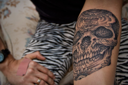 day of dead skull tattoo. Thomas Hooper Day of the Dead