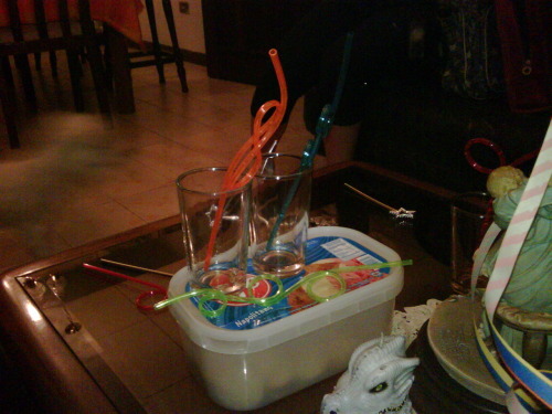 I got magic wands and crazy colorfull straws for the party… they all loved them.