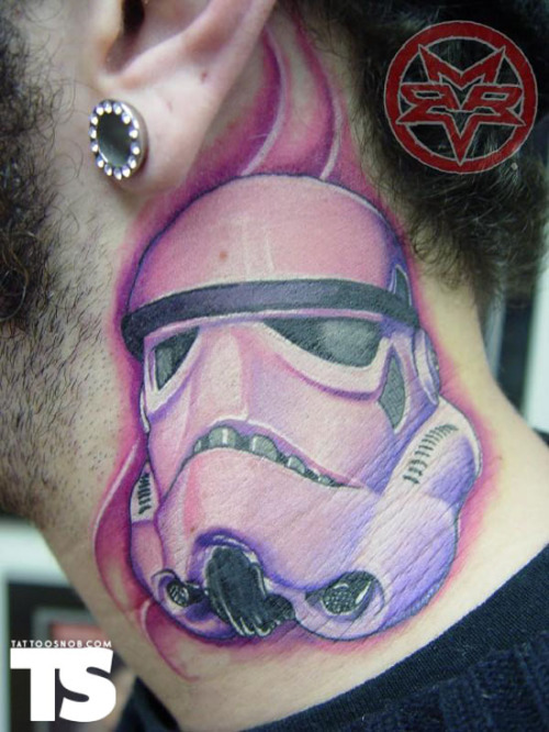  star wars storm trooper tattoo pink