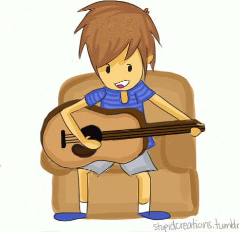 &#8220;I Love boys who play guitar&#8221;. (Animated) 
