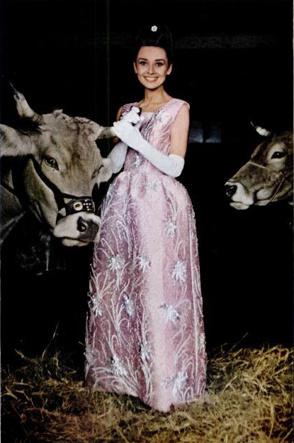 Audrey Hepburn wearing a gown by Givenchy Life Magazine 1962