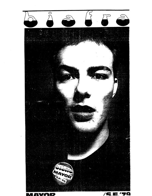 Jello Biafra For Mayor'79 Campaign flyer