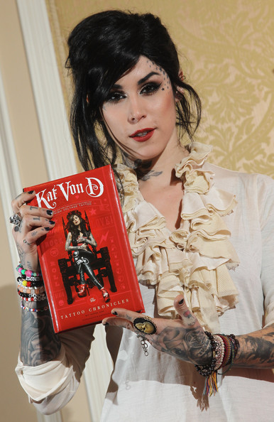 Kat Von D presenting her book The Tattoo Chronicles in Berlin