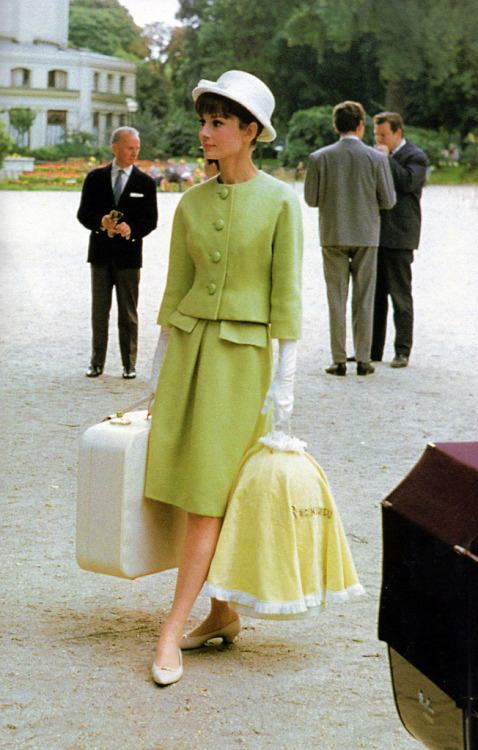 Audrey Hepburn in a Givenchy suitParis When It Sizzles 1962