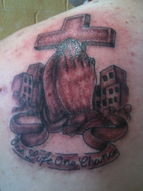 my tattoo One Life One Chance 