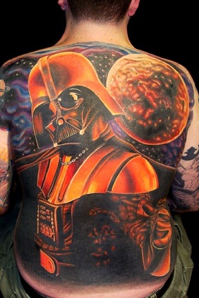 Apparently His Back is His Dark Side. by Fuck No Tattoos 23 dec 10 You like 