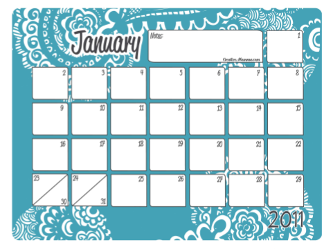 free printable calendars for 2011. 20+ Free Printable Calendars